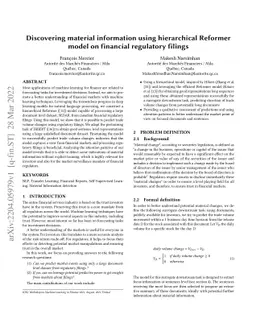 Discovering material information using hierarchical Reformer model on
  financial regulatory filings