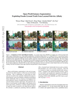 Open-World Instance Segmentation: Exploiting Pseudo Ground Truth From
  Learned Pairwise Affinity