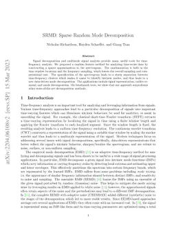 SRMD: Sparse Random Mode Decomposition