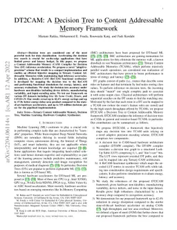 DT2CAM: A Decision Tree to Content Addressable Memory Framework