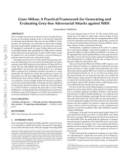 Liuer Mihou: A Practical Framework for Generating and Evaluating
  Grey-box Adversarial Attacks against NIDS