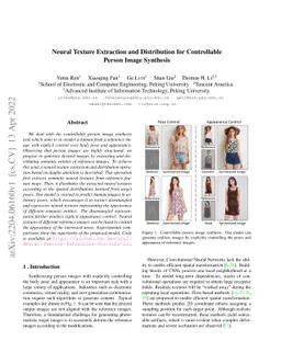 Neural Texture Extraction and Distribution for Controllable Person Image
  Synthesis