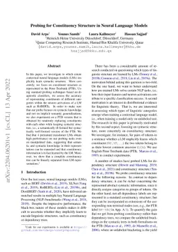 Probing for Constituency Structure in Neural Language Models