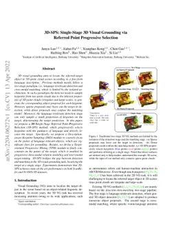 3D-SPS: Single-Stage 3D Visual Grounding via Referred Point Progressive
  Selection