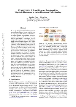 Curriculum: A Broad-Coverage Benchmark for Linguistic Phenomena in
  Natural Language Understanding
