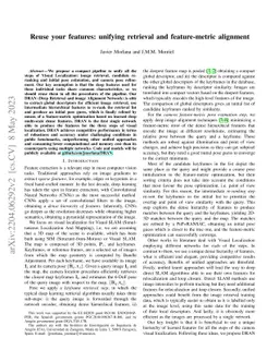 Reuse your features: unifying retrieval and feature-metric alignment