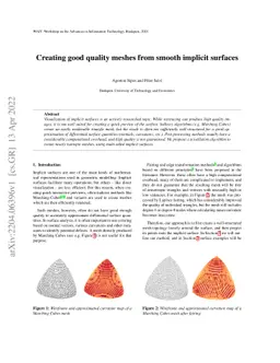 Creating good quality meshes from smooth implicit surfaces