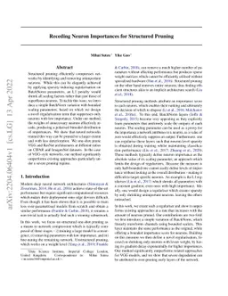 Receding Neuron Importances for Structured Pruning
