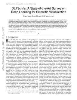 DL4SciVis: A State-of-the-Art Survey on Deep Learning for Scientific
  Visualization