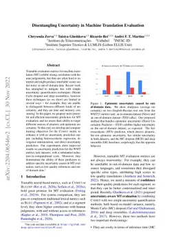 Disentangling Uncertainty in Machine Translation Evaluation