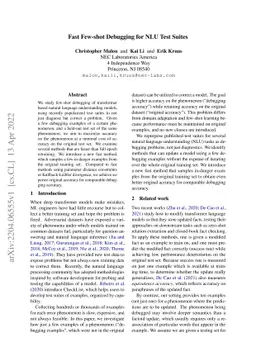 Fast Few-shot Debugging for NLU Test Suites