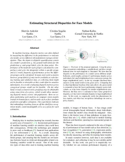 Estimating Structural Disparities for Face Models