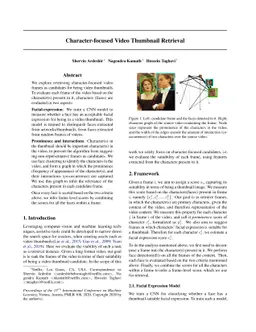 Character-focused Video Thumbnail Retrieval