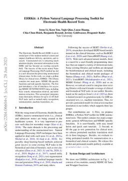 EHRKit: A Python Natural Language Processing Toolkit for Electronic
  Health Record Texts