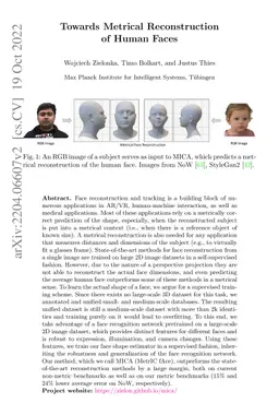 Towards Metrical Reconstruction of Human Faces