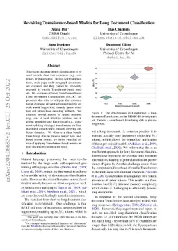 Revisiting Transformer-based Models for Long Document Classification