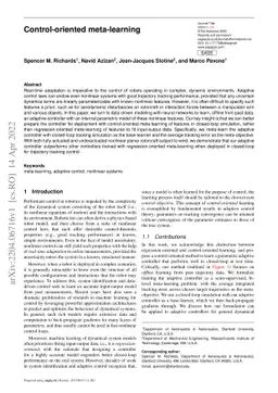 Control-oriented meta-learning