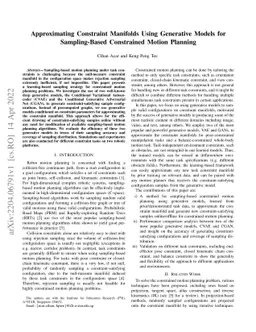 Approximating Constraint Manifolds Using Generative Models for
  Sampling-Based Constrained Motion Planning
