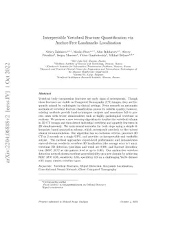 Interpretable Vertebral Fracture Quantification via Anchor-Free
  Landmarks Localization