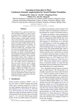 Learning to Generalize to More: Continuous Semantic Augmentation for
  Neural Machine Translation