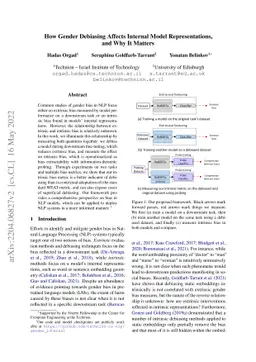 How Gender Debiasing Affects Internal Model Representations, and Why It
  Matters