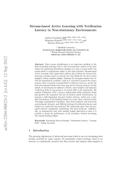 Stream-based Active Learning with Verification Latency in Non-stationary
  Environments