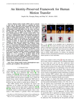 An Identity-Preserved Framework for Human Motion Transfer