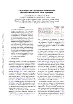 ULF: Unsupervised Labeling Function Correction using Cross-Validation
  for Weak Supervision
