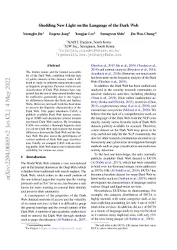 Shedding New Light on the Language of the Dark Web