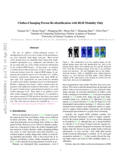 Clothes-Changing Person Re-identification with RGB Modality Only