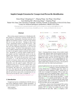 Implicit Sample Extension for Unsupervised Person Re-Identification