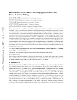 Should I Follow AI-based Advice? Measuring Appropriate Reliance in
  Human-AI Decision-Making