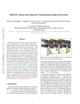 BEHAVE: Dataset and Method for Tracking Human Object Interactions