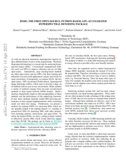 HyDe: The First Open-Source, Python-Based, GPU-Accelerated Hyperspectral
  Denoising Package