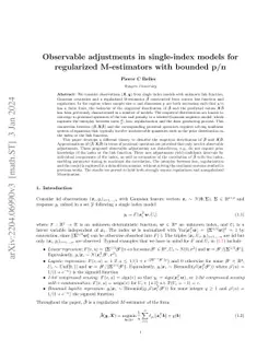 Observable adjustments in single-index models for regularized M-estimators