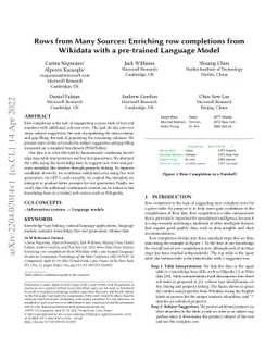 Rows from Many Sources: Enriching row completions from Wikidata with a
  pre-trained Language Model
