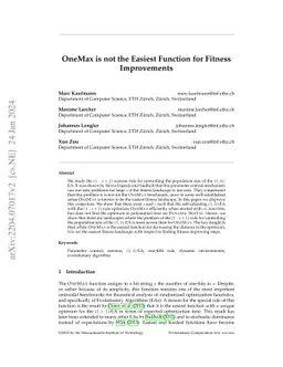 OneMax is not the Easiest Function for Fitness Improvements