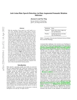 Anti-Asian Hate Speech Detection via Data Augmented Semantic Relation
  Inference