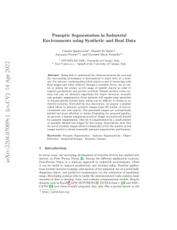 Panoptic Segmentation using Synthetic and Real Data