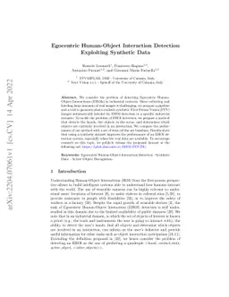 Egocentric Human-Object Interaction Detection Exploiting Synthetic Data