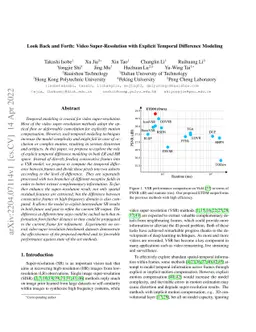 Look Back and Forth: Video Super-Resolution with Explicit Temporal
  Difference Modeling