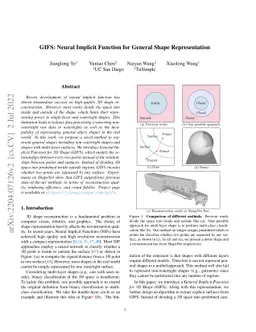 GIFS: Neural Implicit Function for General Shape Representation