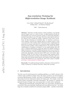 Any-resolution Training for High-resolution Image Synthesis