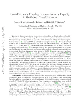 Cross-Frequency Coupling Increases Memory Capacity in Oscillatory Neural
  Networks