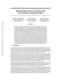 Relaxing Equivariance Constraints with Non-stationary Continuous Filters