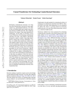 Causal Transformer for Estimating Counterfactual Outcomes