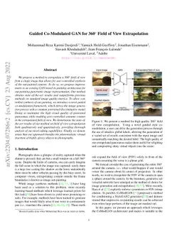 Guided Co-Modulated GAN for 360° Field of View Extrapolation