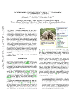 Improving Cross-Modal Understanding in Visual Dialog via Contrastive
  Learning