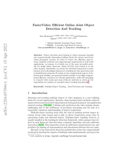 FasterVideo: Efficient Online Joint Object Detection And Tracking