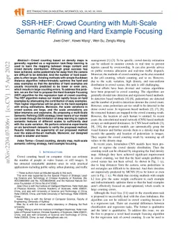 SSR-HEF: Crowd Counting with Multi-Scale Semantic Refining and Hard
  Example Focusing